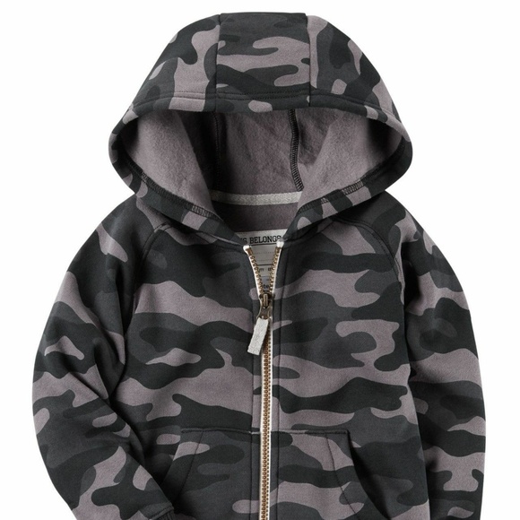 Carters Camo Zip Up Hoodie Jacket for Boys New - Picture 2 of 2